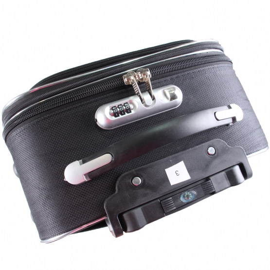 Szövet utazási bőrönd készlet 3 db fekete 2