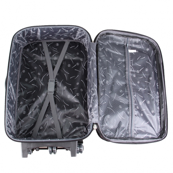 Szövet utazási bőrönd készlet 3 db fekete 2