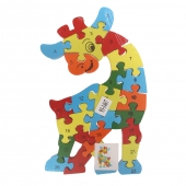 Oktató fa puzzle zsiráf var.6