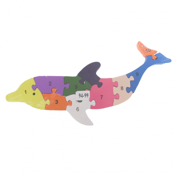 Oktató fa puzzle delfin