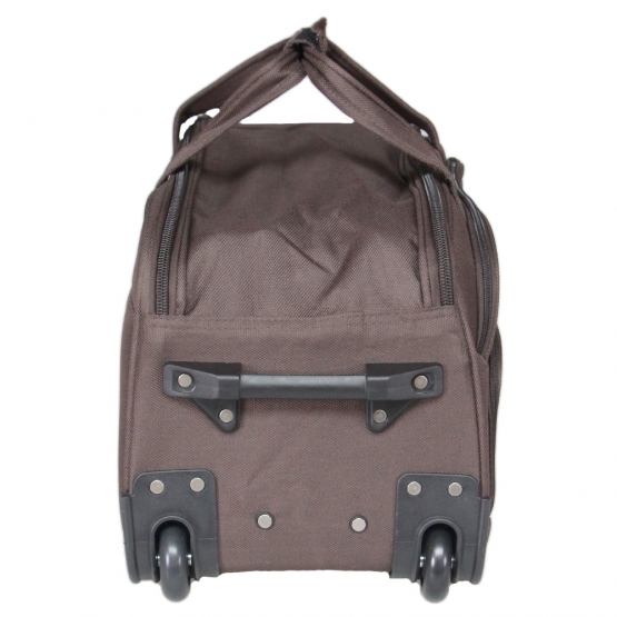 Gurulós utazótáska MRZM sötétbarna, közepes méretű
