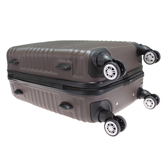 Kéményfalú bőrönd készlet LA1 barna – 3 db