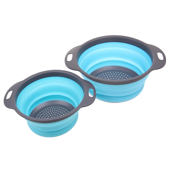 ÖSSZECSUKHATÓ SZILIKON SZŰRŐK 2 DB SZÜRKE-KÉK