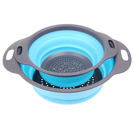 ÖSSZECSUKHATÓ SZILIKON SZŰRŐK 2 DB SZÜRKE-KÉK