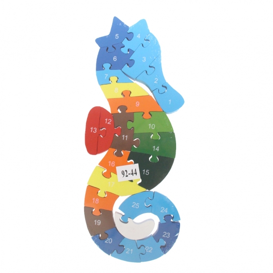 Oktató fa puzzle tengeri ló