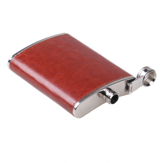 Rozsdamentes acél laposüveg barna PVC borítással