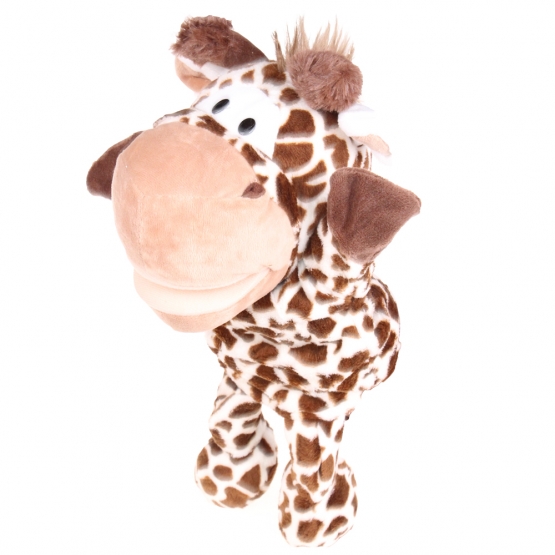 Plüss kesztyűbáb lábakkal zsiráf