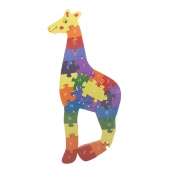 Oktató fa puzzle zsiráf var.5