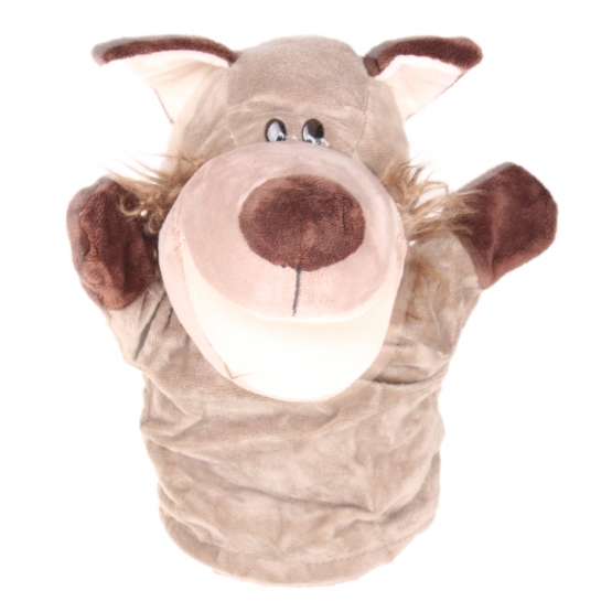 Plüss kesztyűbáb farkas