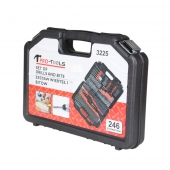 Fúrószár- és bitkészlet 246 darabos