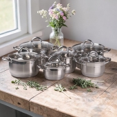 12 részes rozsdamentes acél edénykészlet EH-9099