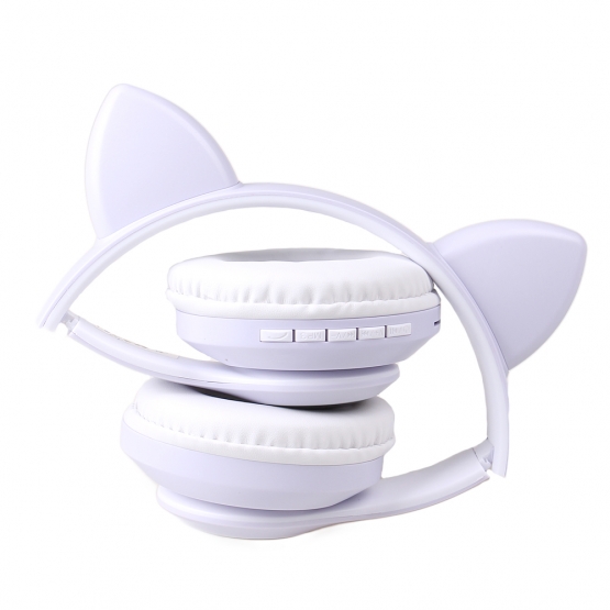 Vezeték nélküli fejhallgató macskafülekkel lila