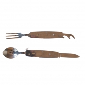 B-SQUL kék, összecsukható multifunkciós kemping evőeszköz