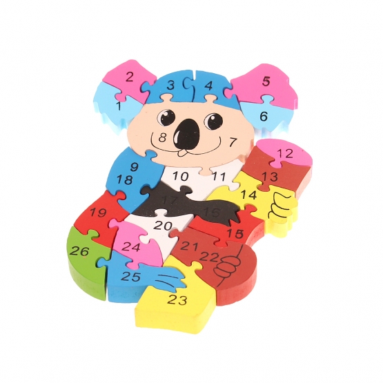 Fa oktató puzzle készlet 10 db