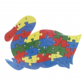 Oktató fa puzzle kacsa