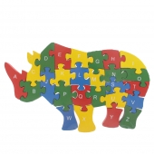 Oktató fa puzzle orrszarvú