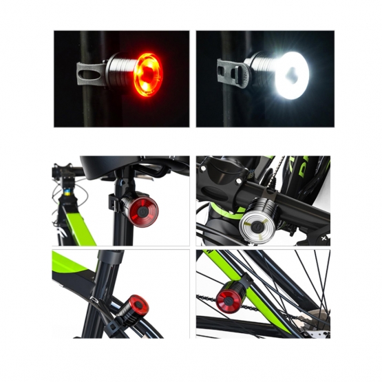 2 db LED szilikon kerékpárlámpa készlet