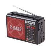 Napelemes 3 sávos rádió IS-810PRO piros