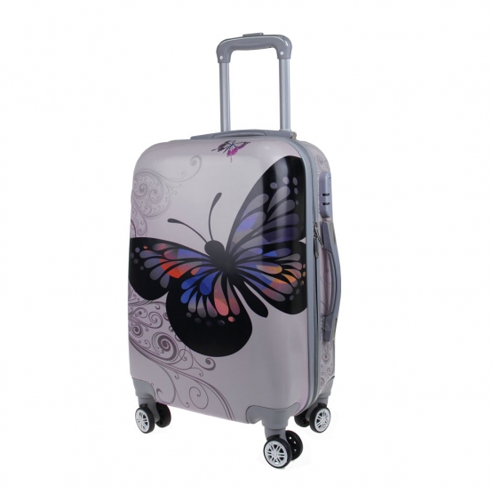 Kéményfalú bőrönd készlet (SILVER BUTTERFLY)