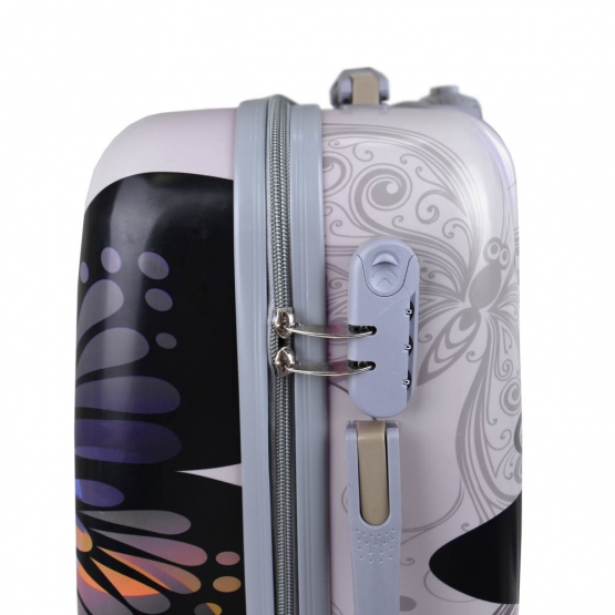 Kéményfalú bőrönd készlet (SILVER BUTTERFLY)