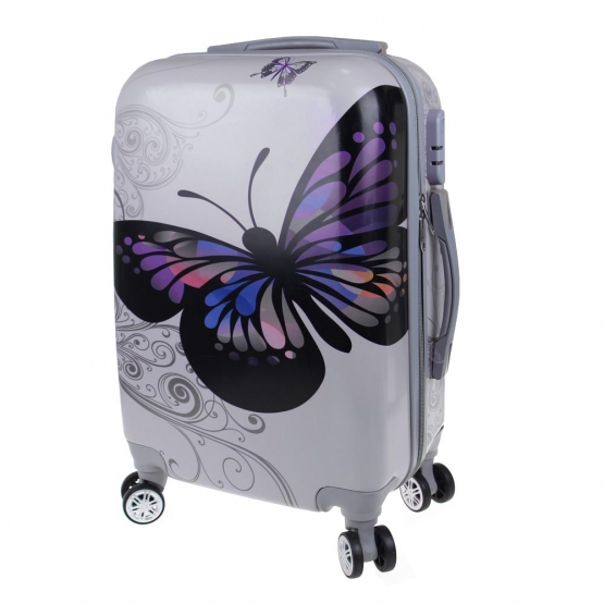 Kéményfalú bőrönd készlet (SILVER BUTTERFLY)
