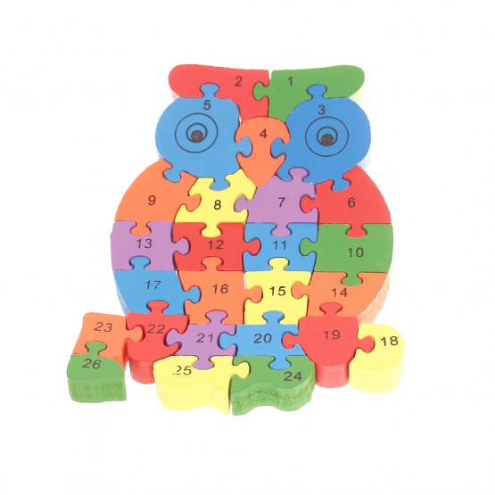 OKTATÓ FA PUZZLE BAGOLY, VAR. 1