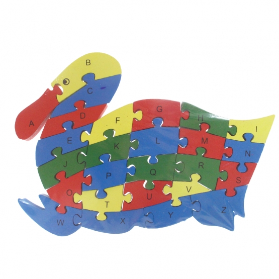 Oktató fa puzzle kacsa