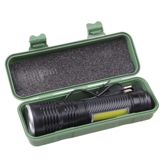 USB tölthető zseblámpa zoom funkcióval NO 0002