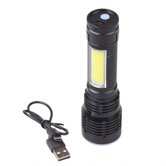 USB tölthető zseblámpa zoom funkcióval NO 0002