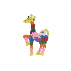 Oktató fa puzzle zsiráf 1