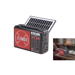Napelemes 3 sávos rádió IS-810PRO piros