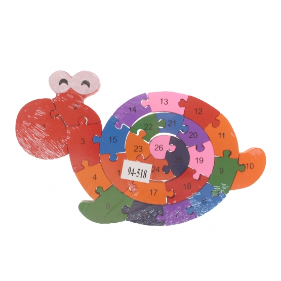 Oktató fa puzzle csiga