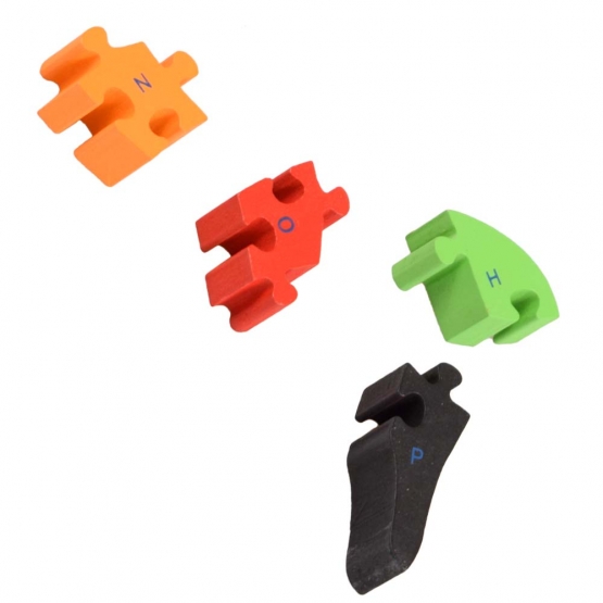 Oktató fa puzzle tehén var.2