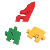 Oktató fa puzzle macska