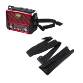 3-pásmové solárne rádio s Bluetooth čierno-červené KORUNA