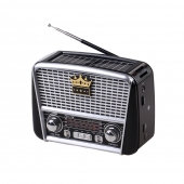 3-pásmové solárne rádio s Bluetooth čierno-strieborné KORUNA