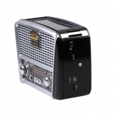 3-pásmové solárne rádio s Bluetooth čierno-strieborné KORUNA