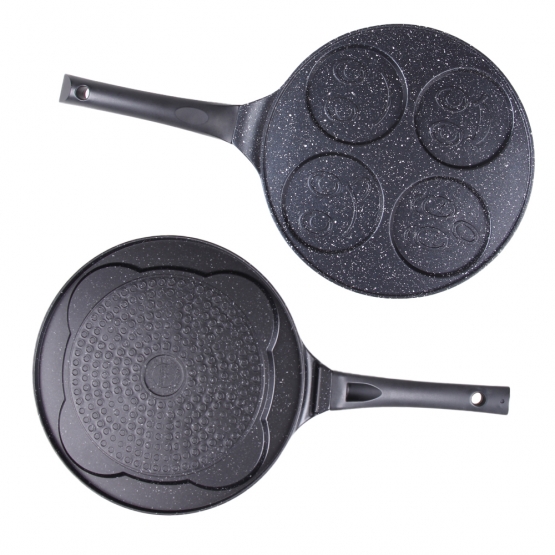 26 cm-es palacsintasütő mosolygós arc mintákkal ZL-2421