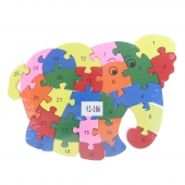 Oktató fa puzzle elefánt, var.1