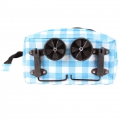 BEVÁSÁRLÓ TÁSKA KEREKEKKEL KOCKÁS, KÉK