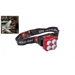 Újratölthető LED fejlámpa HX208-4 piros