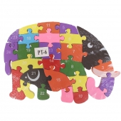 Oktató fa puzzle elefánt var.5
