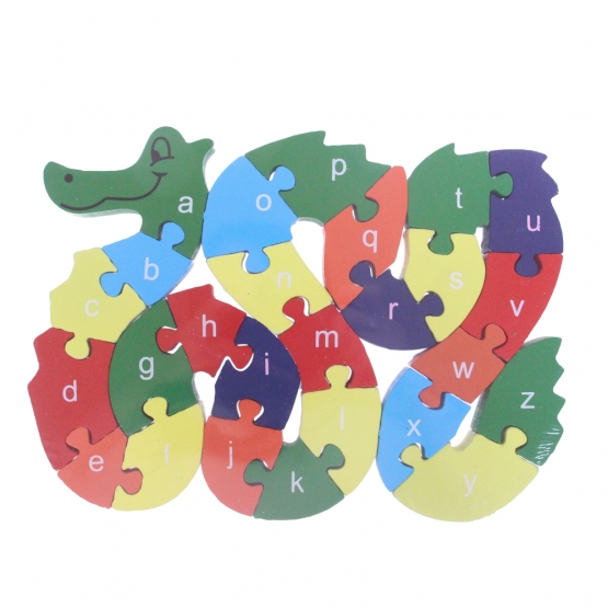 Oktató fa puzzle kígyó var.3