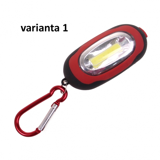 LED ZSEBLÁMPA KARABINERREL PIROS