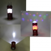 Multifunkčné solárne LED lampáš červená