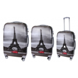 Bőrönd készlet (Fekete – Eiffel torony) – 3 db