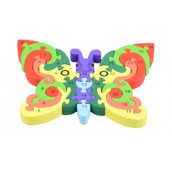 Oktató fa puzzle pillangó