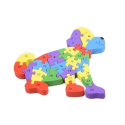 OKTATÓ FA PUZZLE KUTYA