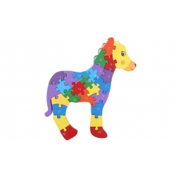 Oktató fa puzzle ló
